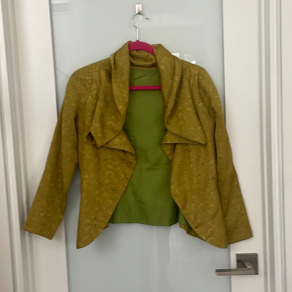 70s Vintage green/yellow lightweight blazer/jacket
